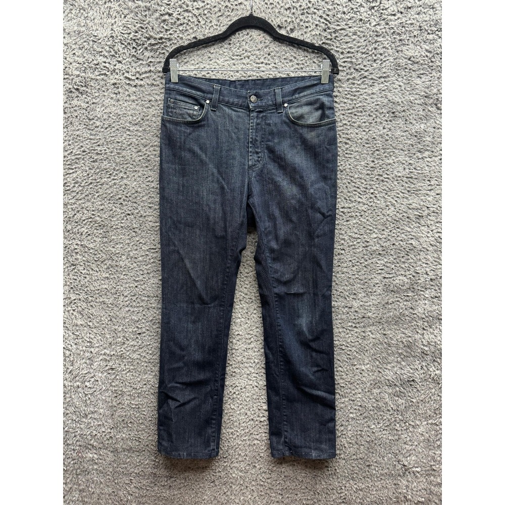 Versace Collection Straight Leg Denim Jeans Dark Wash Designer Mens Size 32